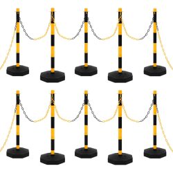 lánctartóoszlop-szett 10 m-es műanyag lánccal