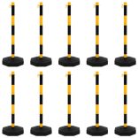 lánctartóoszlop-szett 10 m-es műanyag lánccal