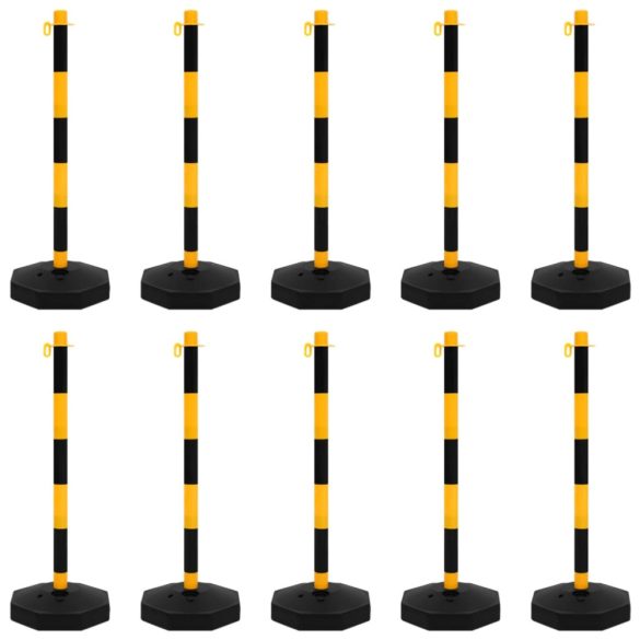 lánctartóoszlop-szett 10 m-es műanyag lánccal