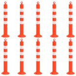 10 db polietilén forgalomterelő oszlop lánccal 75 cm