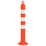 10 db polietilén forgalomterelő oszlop lánccal 75 cm