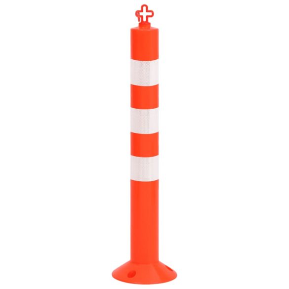 10 db polietilén forgalomterelő oszlop lánccal 75 cm