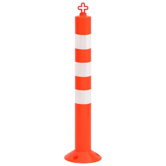 10 db polietilén forgalomterelő oszlop lánccal 75 cm