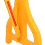 sárga és fekete összecsukható közlekedési akadály 250 x 38 x 96 cm