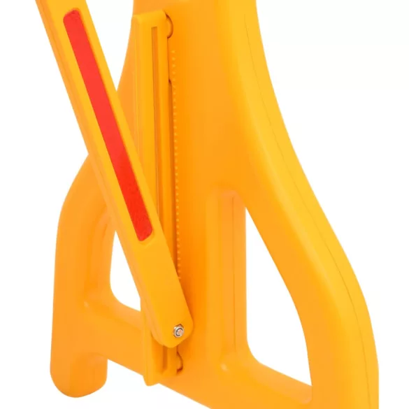 sárga és fekete összecsukható közlekedési akadály 250 x 38 x 96 cm