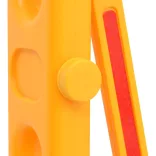 sárga és fekete összecsukható közlekedési akadály 250 x 38 x 96 cm