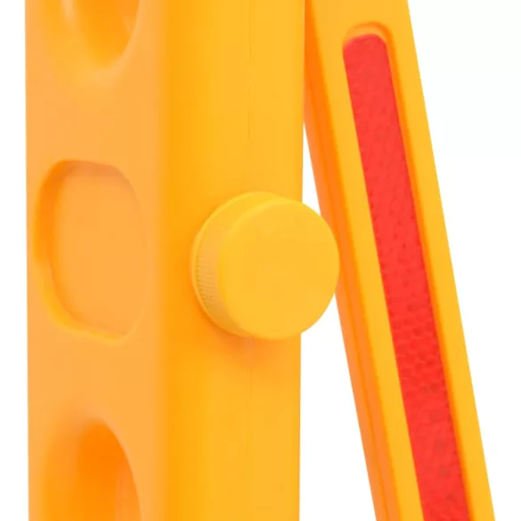 sárga és fekete összecsukható közlekedési akadály 250 x 38 x 96 cm