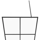fekete zuhanyfal átlátszó ESG üveggel 90 x 195 cm