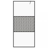 fekete zuhanyfal átlátszó ESG üveggel 80 x 195 cm