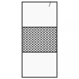 fekete zuhanyfal átlátszó ESG üveggel 90 x 195 cm