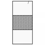 fekete zuhanyfal átlátszó ESG üveggel 100 x 195 cm