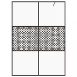 fekete zuhanyfal átlátszó ESG üveggel 140 x 195 cm