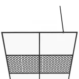 fekete zuhanyfal átlátszó ESG üveggel 140 x 195 cm