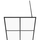 fekete zuhanyfal átlátszó ESG üveggel 80 x 195 cm