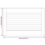 2 db tömör fenyőfa lamellás szekrényajtó 39,5 x 59,4 cm