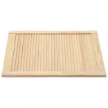 4 db tömör fenyőfa lamellás szekrényajtó 61,5 x 39,4 cm