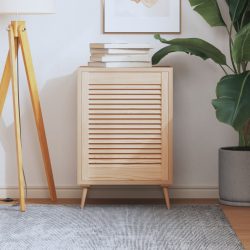 tömör fenyőfa lamellás szekrényajtó 61,5 x 49,4 cm