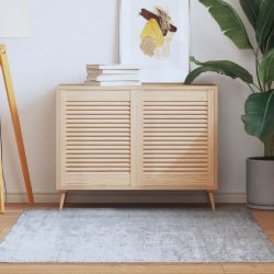   2 db tömör fenyőfa lamellás szekrényajtó 61,5 x 49,4 cm