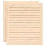 2 db tömör fenyőfa lamellás szekrényajtó 69 x 59,4 cm