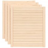 4 db tömör fenyőfa lamellás szekrényajtó 69 x 59,4 cm