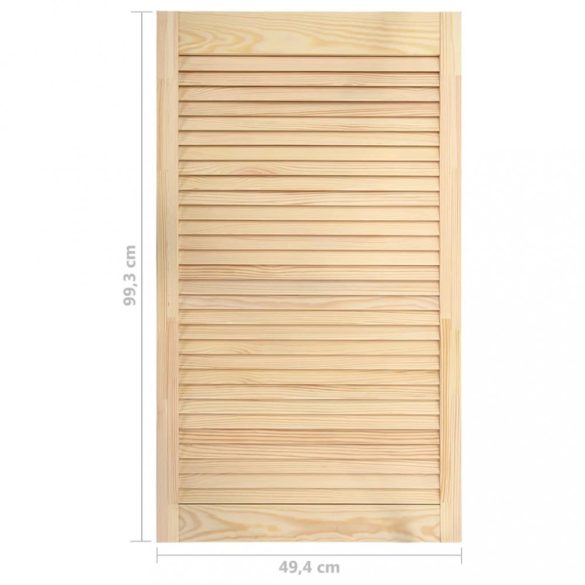 tömör fenyőfa lamellás szekrényajtó 99,3 x 49,4 cm