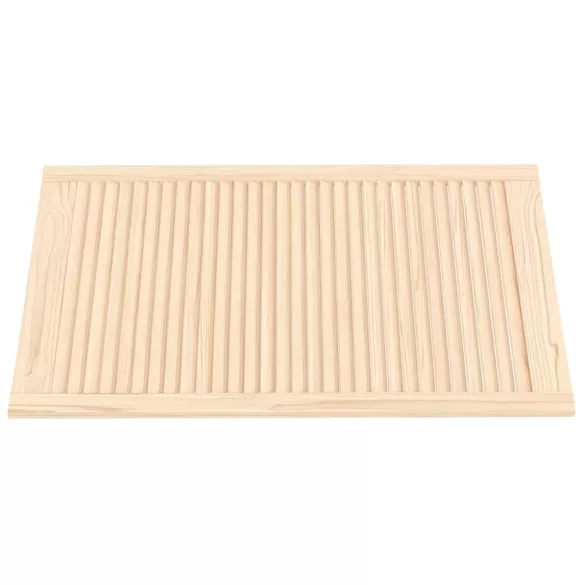 2 db tömör fenyőfa lamellás szekrényajtó 99,3 x 59,4 cm