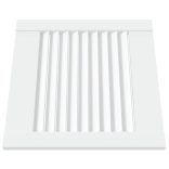 fehér tömör fenyőfa lamellás szekrényajtó 39,5 x 39,4 cm