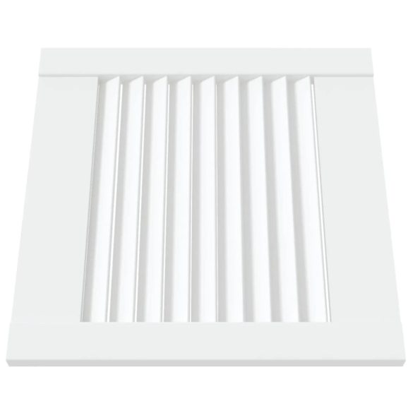 fehér tömör fenyőfa lamellás szekrényajtó 39,5 x 39,4 cm