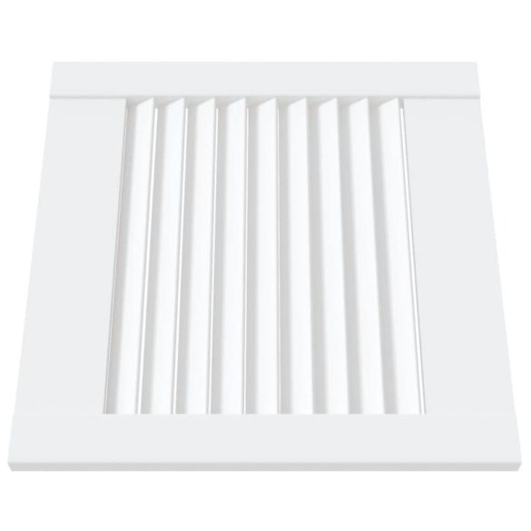 4 db fehér tömör fenyőfa lamellás szekrényajtó 39,5 x 39,4 cm