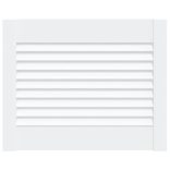 fehér tömör fenyőfa lamellás szekrényajtó 39,5 x 49,4 cm