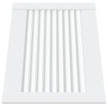 fehér tömör fenyőfa lamellás szekrényajtó 39,5 x 49,4 cm