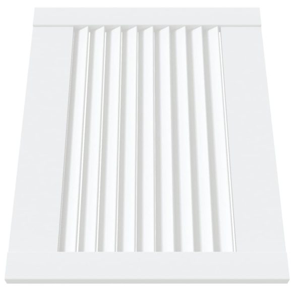 fehér tömör fenyőfa lamellás szekrényajtó 39,5 x 49,4 cm