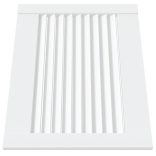 2 db fehér tömör fenyőfa lamellás szekrényajtó 39,5 x 49,4 cm