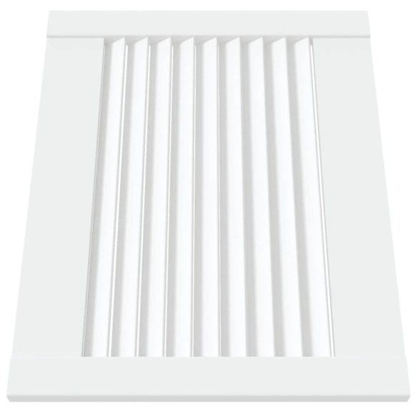 4 db fehér tömör fenyőfa lamellás szekrényajtó 39,5 x 49,4 cm