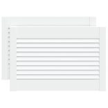 2 db fehér tömör fenyőfa lamellás szekrényajtó 39,5 x 59,4 cm