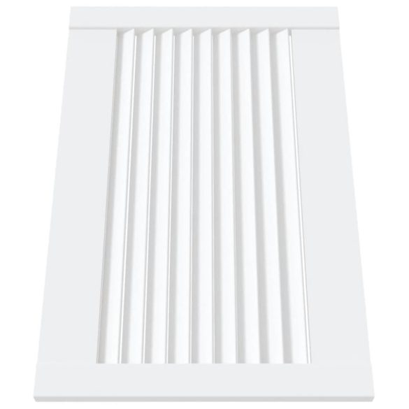 2 db fehér tömör fenyőfa lamellás szekrényajtó 39,5 x 59,4 cm