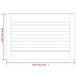 2 db fehér tömör fenyőfa lamellás szekrényajtó 39,5 x 59,4 cm