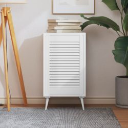   fehér tömör fenyőfa lamellás szekrényajtó 61,5 x 39,4 cm