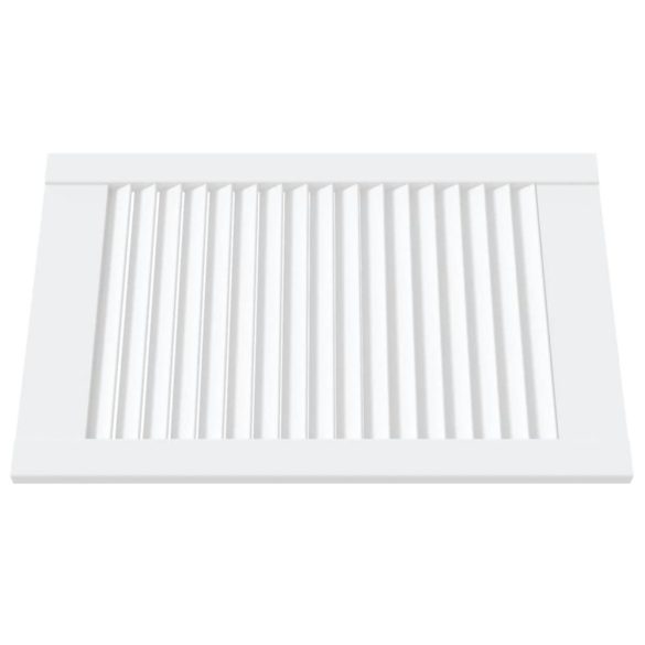 2 db fehér tömör fenyőfa lamellás szekrényajtó 61,5 x 39,4 cm