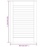 4 db fehér tömör fenyőfa lamellás szekrényajtó 61,5 x 39,4 cm