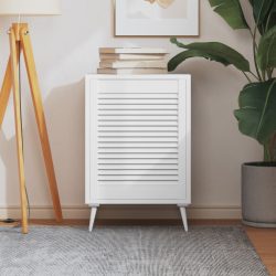   fehér tömör fenyőfa lamellás szekrényajtó 61,5 x 49,4 cm