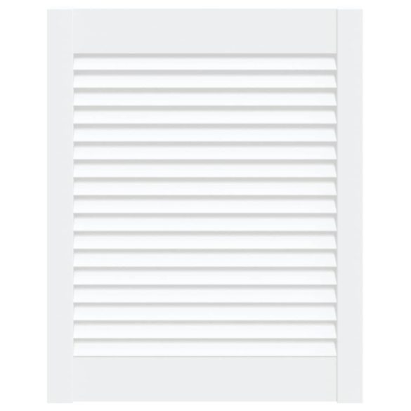 fehér tömör fenyőfa lamellás szekrényajtó 61,5 x 49,4 cm