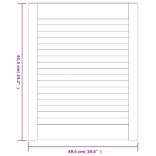 4 db fehér tömör fenyőfa lamellás szekrényajtó 61,5 x 49,4 cm