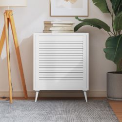   fehér tömör fenyőfa lamellás szekrényajtó 61,5 x 59,4 cm