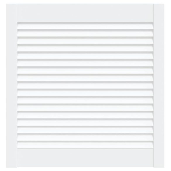 fehér tömör fenyőfa lamellás szekrényajtó 61,5 x 59,4 cm