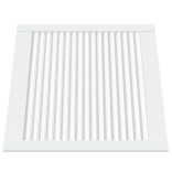 fehér tömör fenyőfa lamellás szekrényajtó 61,5 x 59,4 cm