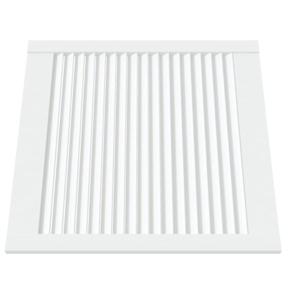 fehér tömör fenyőfa lamellás szekrényajtó 61,5 x 59,4 cm