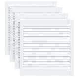 4 db fehér tömör fenyőfa lamellás szekrényajtó 61,5 x 59,4 cm