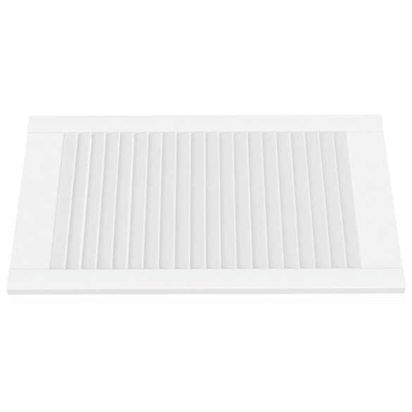 2 db fehér tömör fenyőfa lamellás szekrényajtó 69 x 39,4 cm