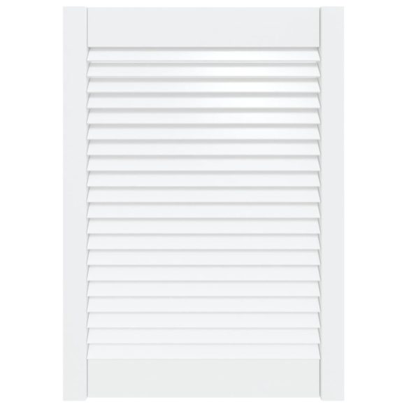 fehér tömör fenyőfa lamellás szekrényajtó 69 x 49,4 cm